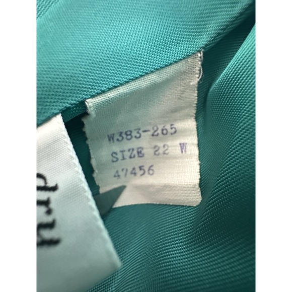 Vintage Pendleton Green Wool Blazer Jacket w/ Matching Skirt | Tagged Size: 22W - Picture 12 of 16
